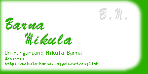 barna mikula business card